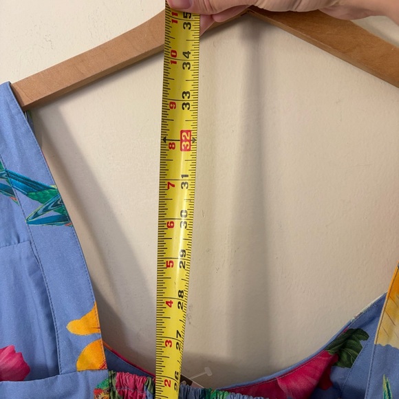 NWT $168 Anthropologie Maeve Scoop-Neck Printed Cotton Mini Dress M - Picture 10 of 10